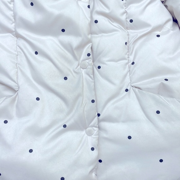 Zara Baby Toddler Girl Beige Polka Dot Puffer Jacket, Size 4-5 Years - Picture 7 of 12